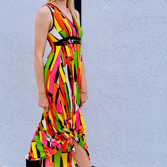 Vintage Y2K Maxi Dress Q-T by Andres Retro Maxi Dress - Picture 5 of 9